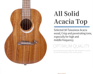 TODO Ukulele 26' Tenor Whale Acacia wood Full Solid + EQ (EQUALIZER)