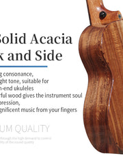 Load image into Gallery viewer, TODO Ukulele 23&#39; Concert Whale Acacia Wood Full Solid + EQ (EQUALIZER)
