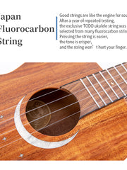 Load image into Gallery viewer, TODO Ukulele 23&#39; Concert Whale Acacia Wood Full Solid + EQ (EQUALIZER)
