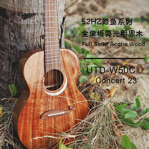 TODO Ukulele 23' Concert Whale Acacia Wood Full Solid