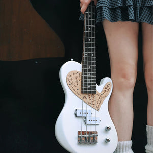 TODO Love Series Mini Bass – 30" Steel-String 4-String Silent Travel Bass for Beginner Girls