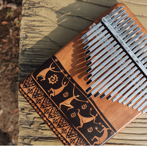 TODO 21 KEYS MAHOGANY WOOD DEMOCRATIC DANCE STYLE KALIMBA拇指琴 - Free Engraving 免费定制雕刻