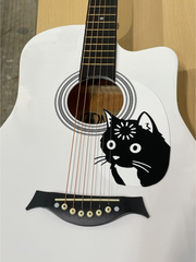 Load image into Gallery viewer, Meme Cat Acoustic Guitar Pickguard | Cute Cat Guitar Guard | 防刮木吉他护板 | Pelindung Gitar
