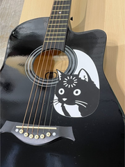 Load image into Gallery viewer, Meme Cat Acoustic Guitar Pickguard | Cute Cat Guitar Guard | 防刮木吉他护板 | Pelindung Gitar