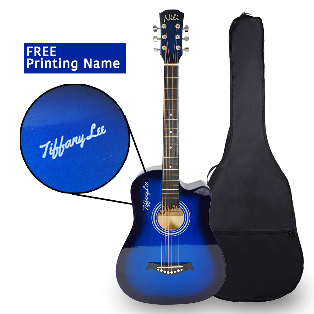 Nili Acoustic Guitar 38 inches Blue1
