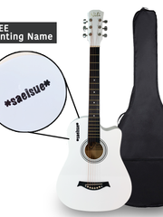 Load image into Gallery viewer, Nili Acoustic Guitar 38 inches  White
