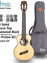 Load image into Gallery viewer, Uma Ukulele 23'Concert Full Solid Engelmann Spruce / Black Walnut UMA-PulseSC