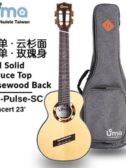 Load image into Gallery viewer, Uma Ukulele 23' Concert Full Solid Engelmann Spruce / Black Walnut UMA-PulseSC