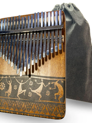 Load image into Gallery viewer, TODO 21 KEYS MAHOGANY WOOD DEMOCRATIC DANCE STYLE KALIMBA拇指琴 - Free Engraving 免费定制雕刻
