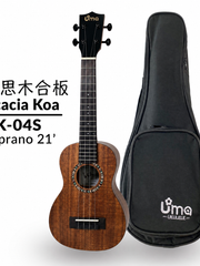 Load image into Gallery viewer, Uma Ukulele 21' Soprano Acacia Koa Wood Solid Top UMA-04S