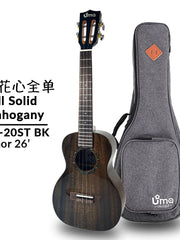 Load image into Gallery viewer, Uma Ukulele 26' Tenor Full Solid Mahogany Gloss UMA UK20STBlack