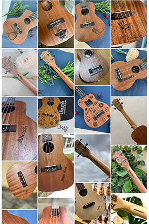 Ukulele Engraved Picture