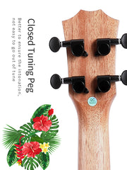 Load image into Gallery viewer, TODO Ukulele 26&#39; Tenor Fuso Flower Gril Mahogany Full Solid + EQ (EQUALIZER)
