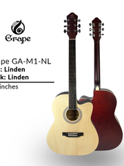 Load image into Gallery viewer, Grape GA-M1 39 Inch Cutaway Linden Wooden Beginner Acoustic Guitar Wood Truss Rod