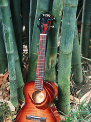 Load image into Gallery viewer, TODO Ukulele 26&#39; Tenor Oriental Phonix Tiger Pattern Solid Top + EQ (EQUALIZER)
