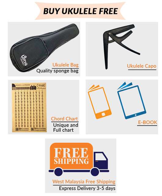 Uma Ukulele 21' Soprano Mahogany Solid Top  UMA UK05SS