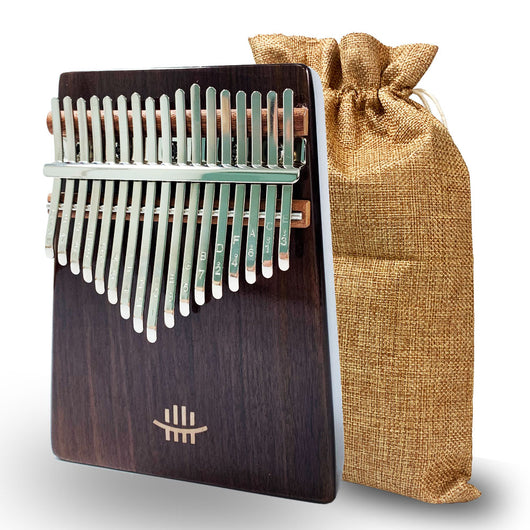 Hluru 17 keys Full Solid Walnut Wood Bottom Sound Hole Kalimba