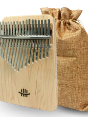 Load image into Gallery viewer, Hluru 17 keys Full Solid Maple Wood Square Kalimba
