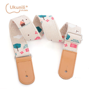 Ukulele Strap Linen Art Pattern AUS-81