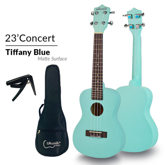 Ukunili Ukulele Concert 23' Tiffany Blue(Matte)