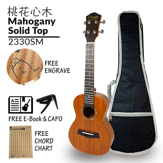 Ukunili Ukulele Concert 23' Mahogany Solid Top 2330SM