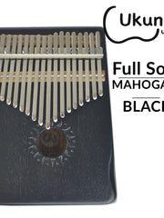 Load image into Gallery viewer, Walter 17 keys Full Solid Mahogany Wood Kalimba Black
