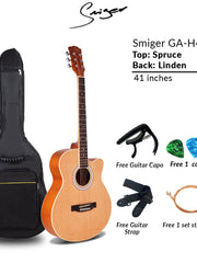 Load image into Gallery viewer, Smiger H40 Acoustic Guitar 41 inches Wood
