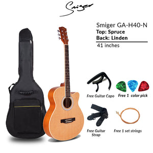 Smiger H40 Acoustic Guitar 41 inches Wood