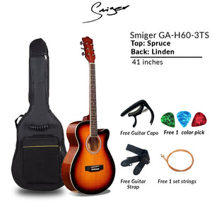 Smiger H60 Acoustic Guitar 41 inches SunBrown