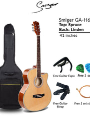 Load image into Gallery viewer, Smiger H60 Acoustic Guitar 41 inches Wood
