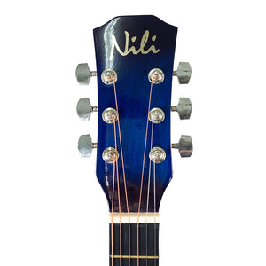 Nili Acoustic Guitar 39 inches Blue