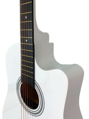 Load image into Gallery viewer, Nili Acoustic Guitar 38 inches  White
