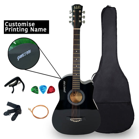 Nili Acoustic Guitar 38 inches  Black