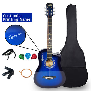Nili Acoustic Guitar 39 inches Blue