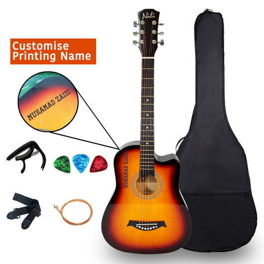 Nili Acoustic Guitar 38 inches  SunBrown