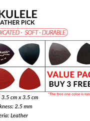 Load image into Gallery viewer, Ukunili Ukulele Leather Pick Soft Genuine Leather
