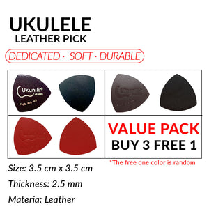 Ukunili Ukulele Leather Pick Soft Genuine Leather