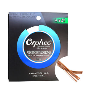 Orphee Phosphor Copper Light Acoustic Guitar Strings SA37/38/39