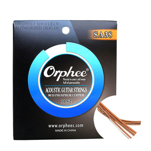 Orphee Phosphor Copper Light Acoustic Guitar Strings SA37/38/39