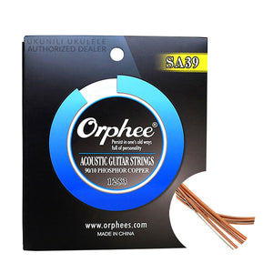Orphee Phosphor Copper Light Acoustic Guitar Strings SA37/38/39