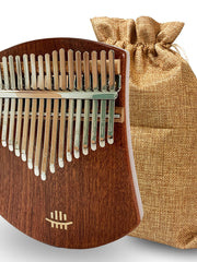 Load image into Gallery viewer, Hluru 17 keys Full Solid Sapele Wood Circular sector Kalimba
