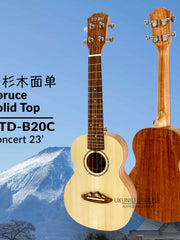 Load image into Gallery viewer, TODO Ukulele 23&#39; Concert Spruce Solid Top
