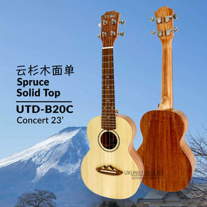 TODO Ukulele 23' Concert Spruce Solid Top