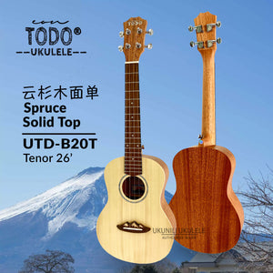 TODO Ukulele 26' Tenor Spruce Solid Top