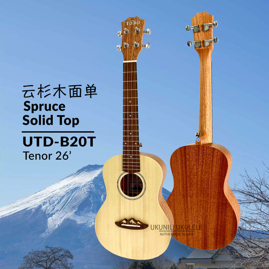 TODO Ukulele 26' Tenor Spruce Solid Top