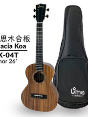 Load image into Gallery viewer, Uma Ukulele 26&#39; Tenor Acacia Koa Wood UMA-04T
