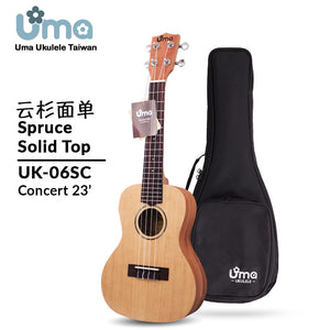 Uma Ukulele 23' Concert Spruce Solid Top  UMA UK-06SC