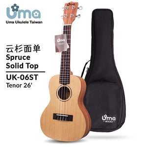 Uma Ukulele 26' Tenor Spruce Solid Top  UMA UK-06ST