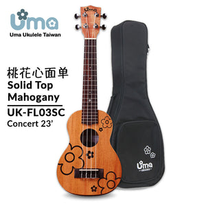Uma Ukulele 23' Concert Mahogany Solid Top UMA-FL03SC