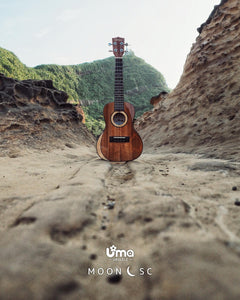 Uma Ukulele 23' Concert Solid Mahogany & Maple Top  UMA UK-MoonSC